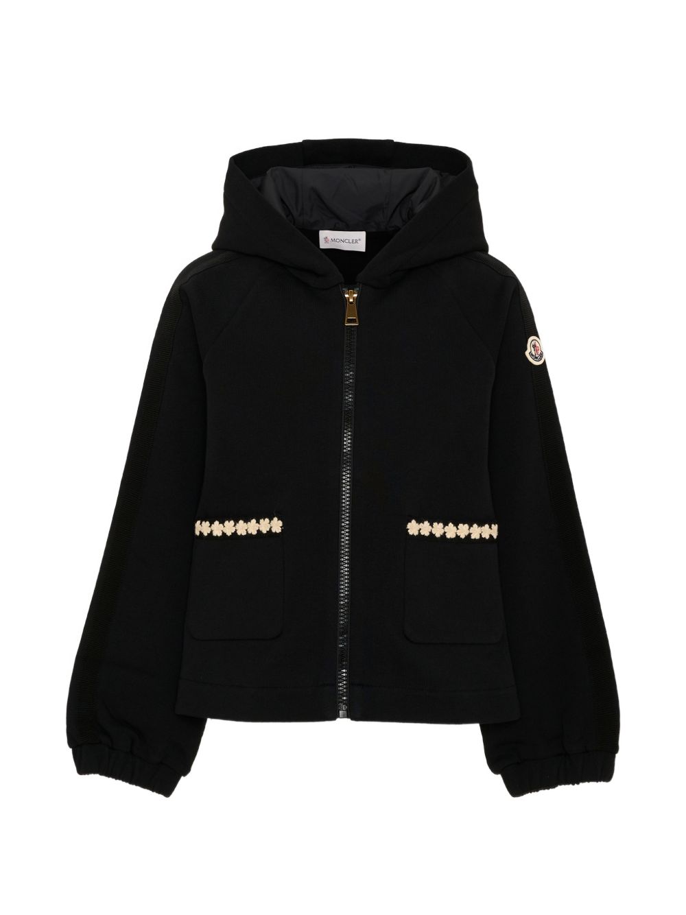 Zip Up Cardigan Black L29548G00033899PS 999 MONCLER KIDS 
