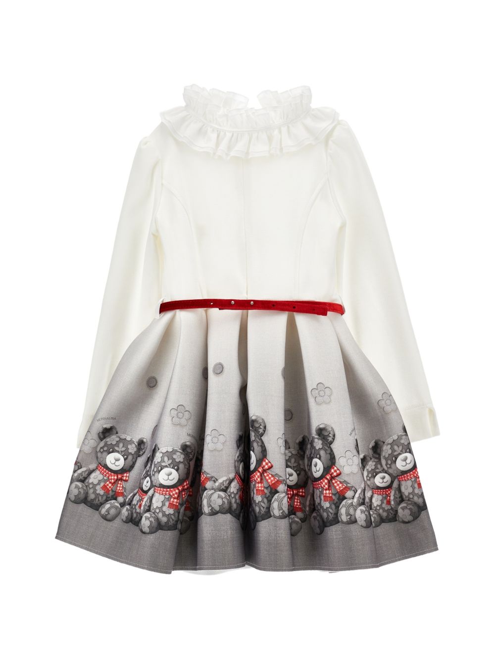 Abito teddy fiore neopren Grigio Medio 11H9098669 0031 MONNALISA KIDS 