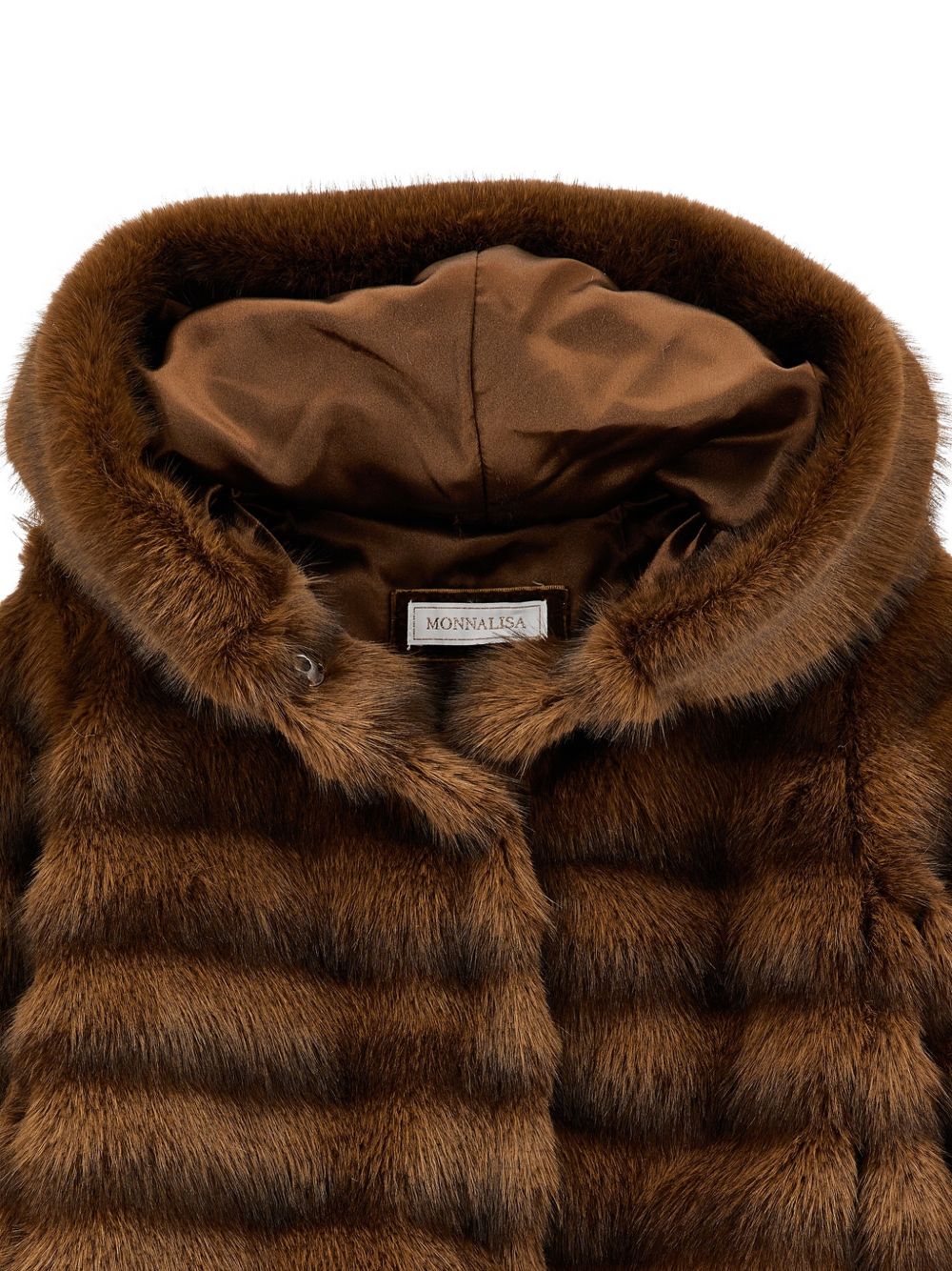 Pelliccia hoodie peluche MarroneScuro 17H1018033 0006 MONNALISA KIDS 