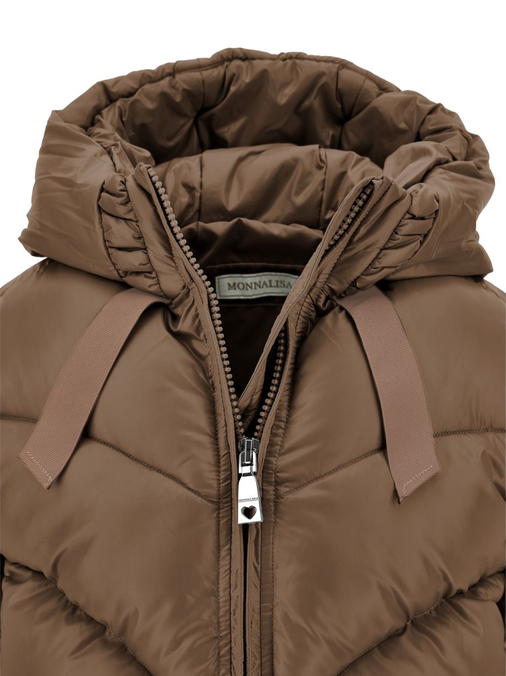 Bomber con cappuccio shin MarroneScuro 17H1078022 0006 MONNALISA KIDS 