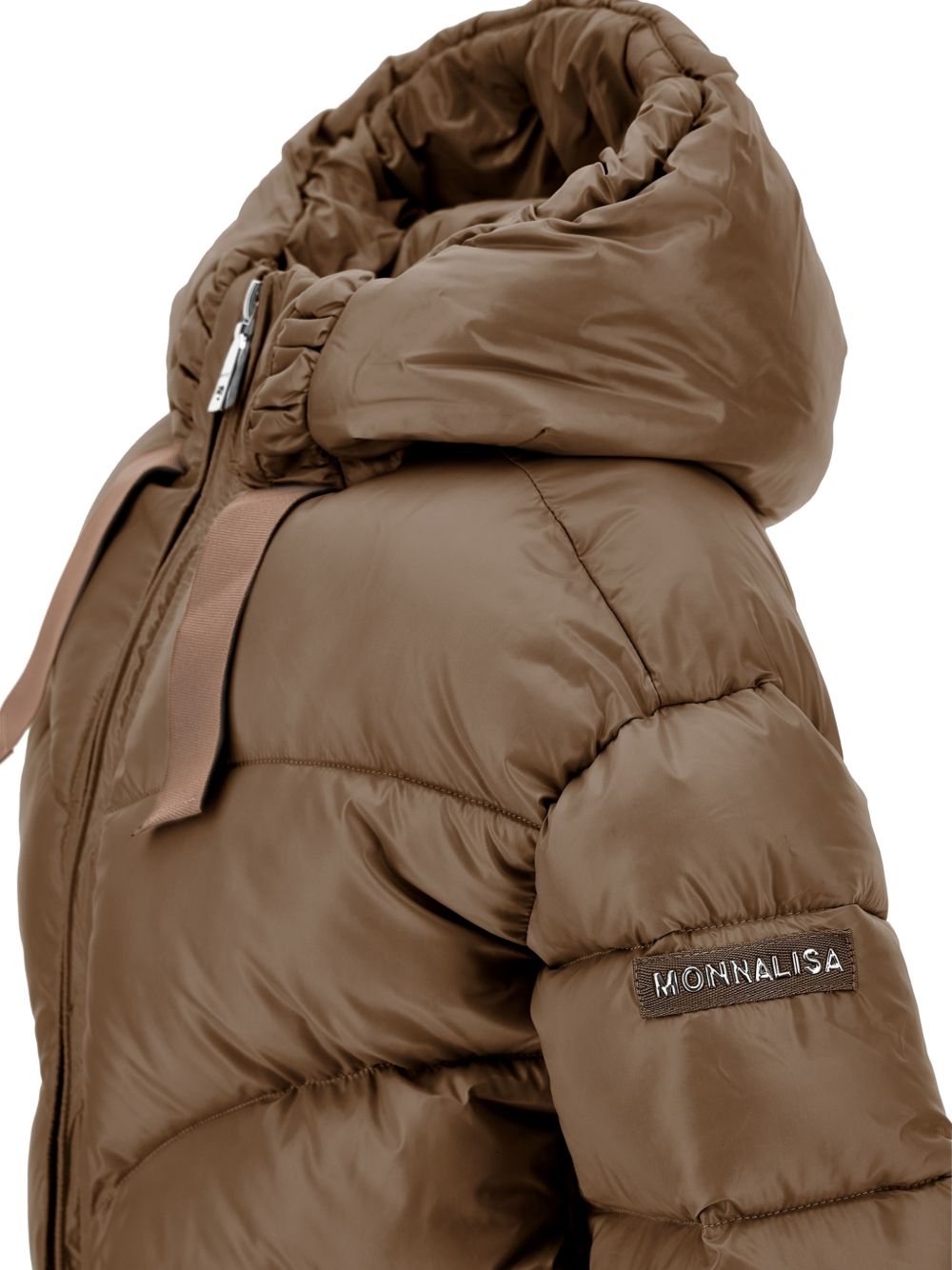 Bomber con cappuccio shin MarroneScuro 17H1078022 0006 MONNALISA KIDS 
