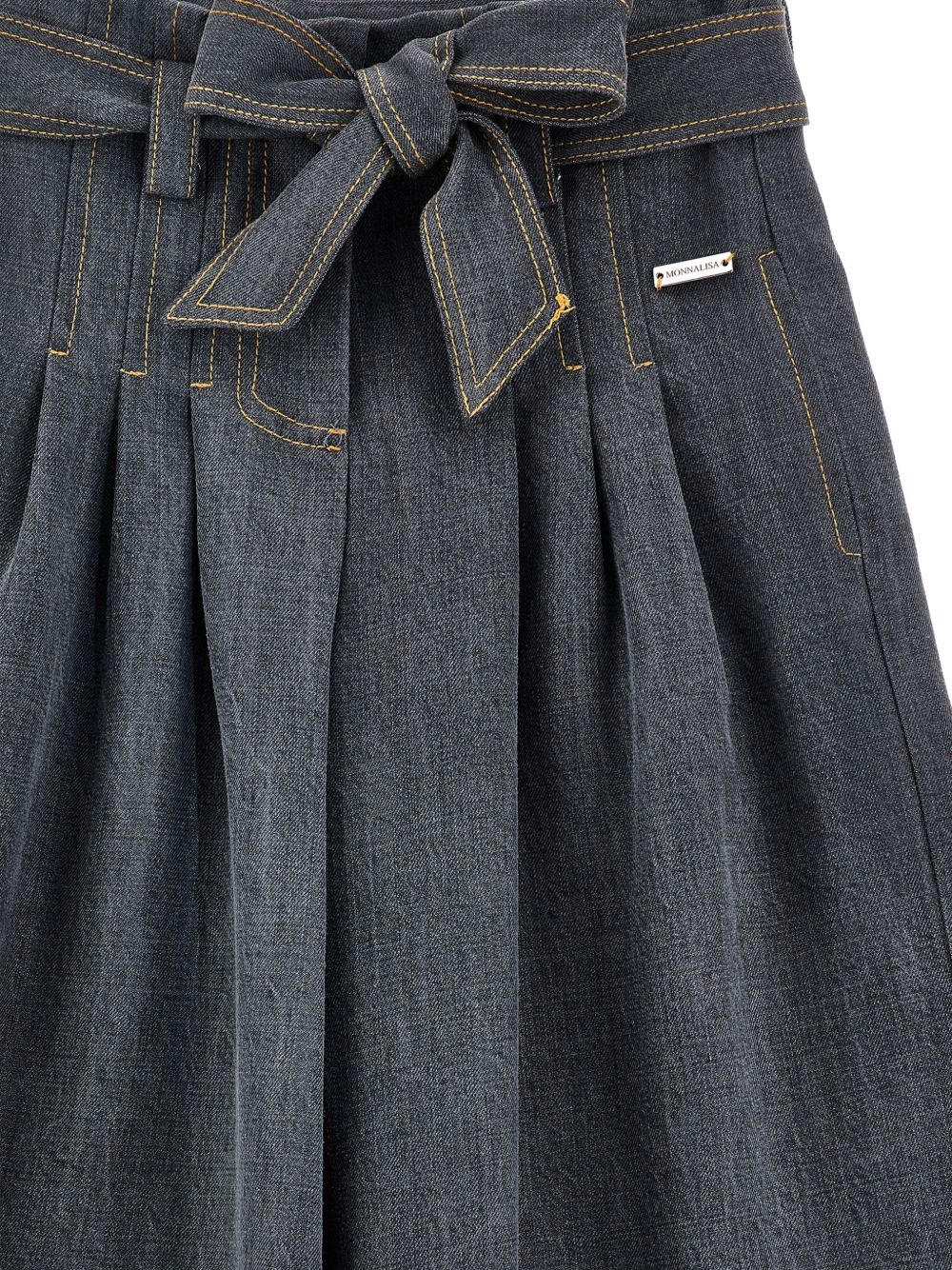Panta con cintura denim t Grey Stone Denim 17H4008208 032F MONNALISA KIDS 