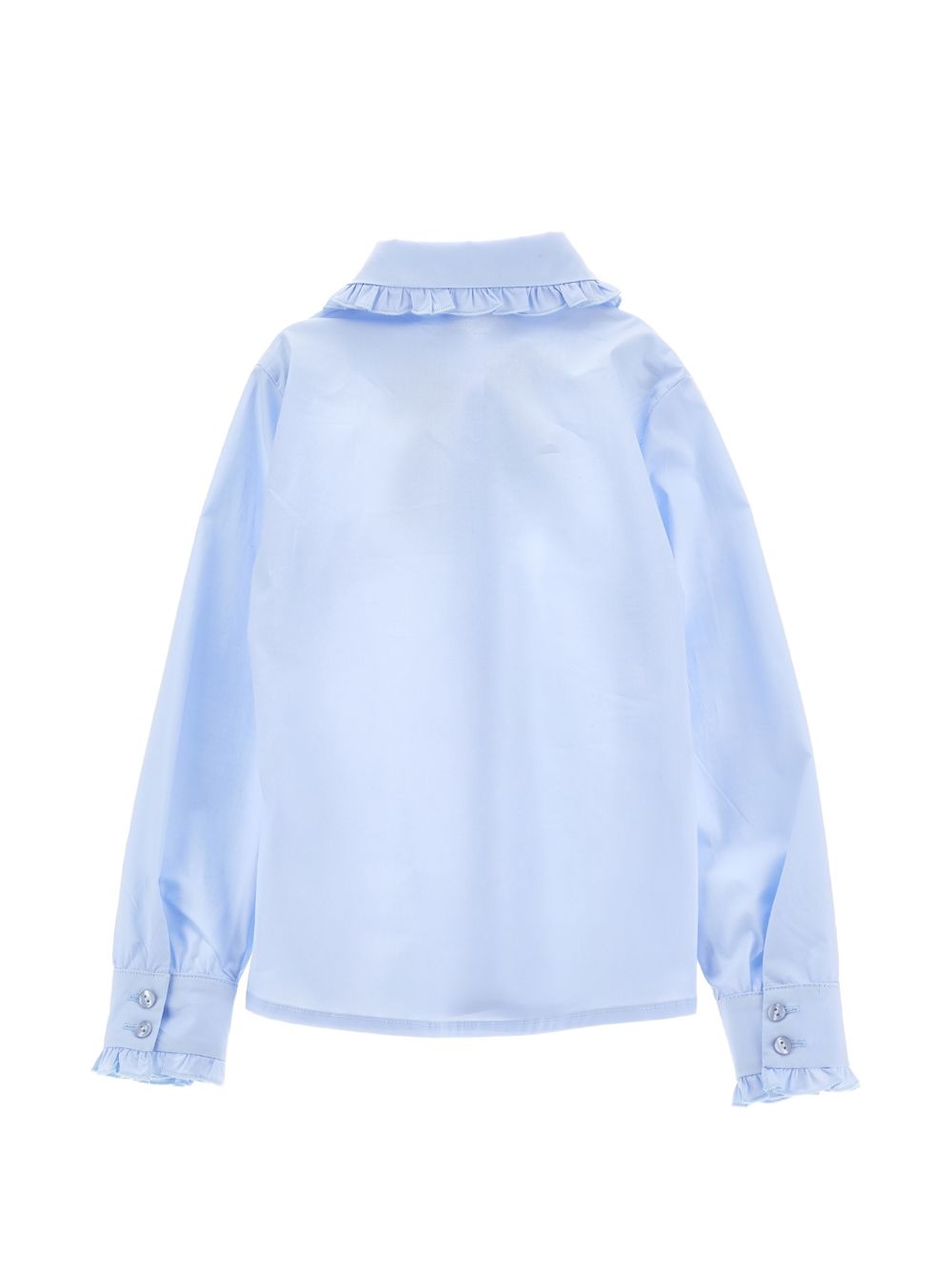 Camicia anais popeline st celeste+blu 18HANA8153 5856 MONNALISA KIDS 