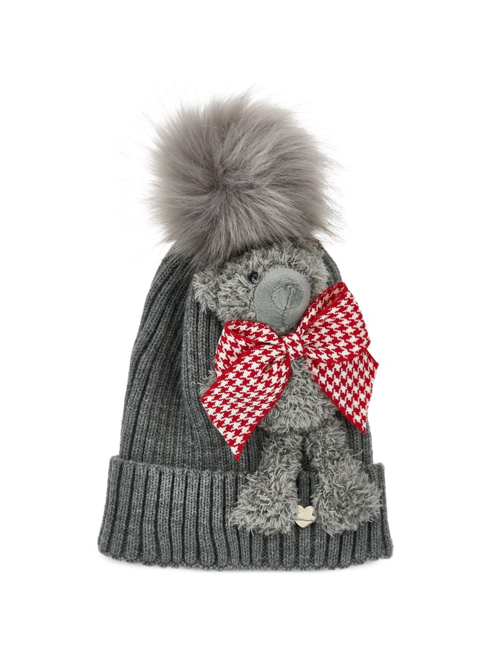 Berretto teddy mix wool Grigio Medio 19H0098064 0031 MONNALISA KIDS 
