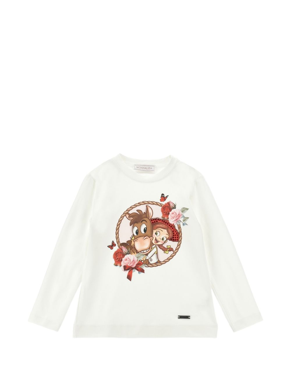 Reg tee cow girl jersey s Panna 19H6018004 0001 MONNALISA KIDS 