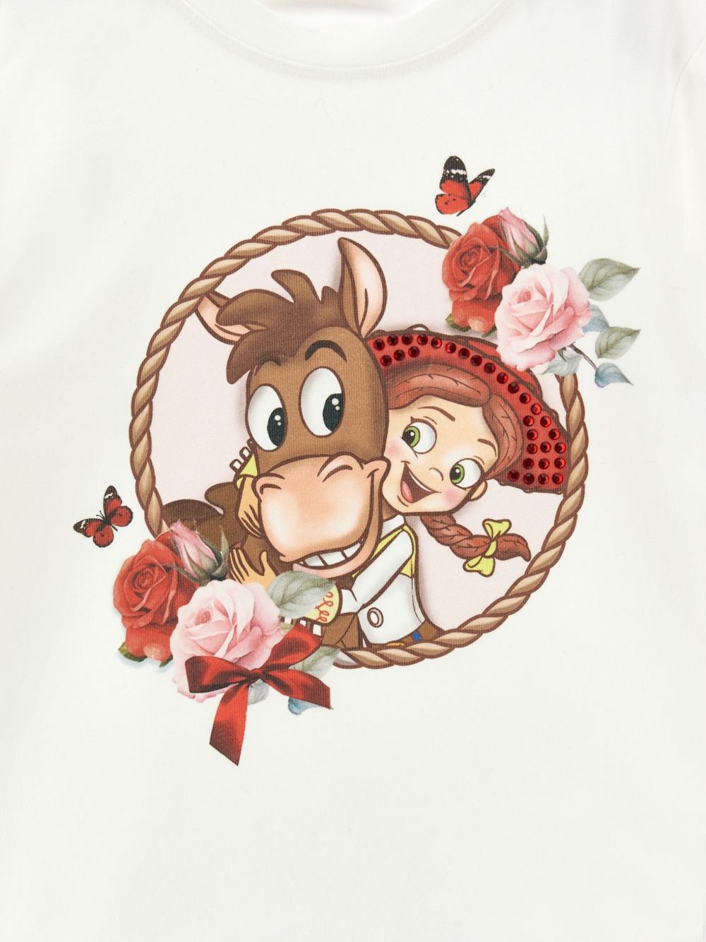 Reg tee cow girl jersey s Panna 19H6018004 0001 MONNALISA KIDS 