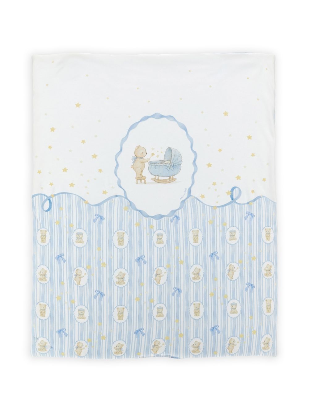 Copertina bear interlock panna+nuvola 22H001NP8000 0152 MONNALISA KIDS 