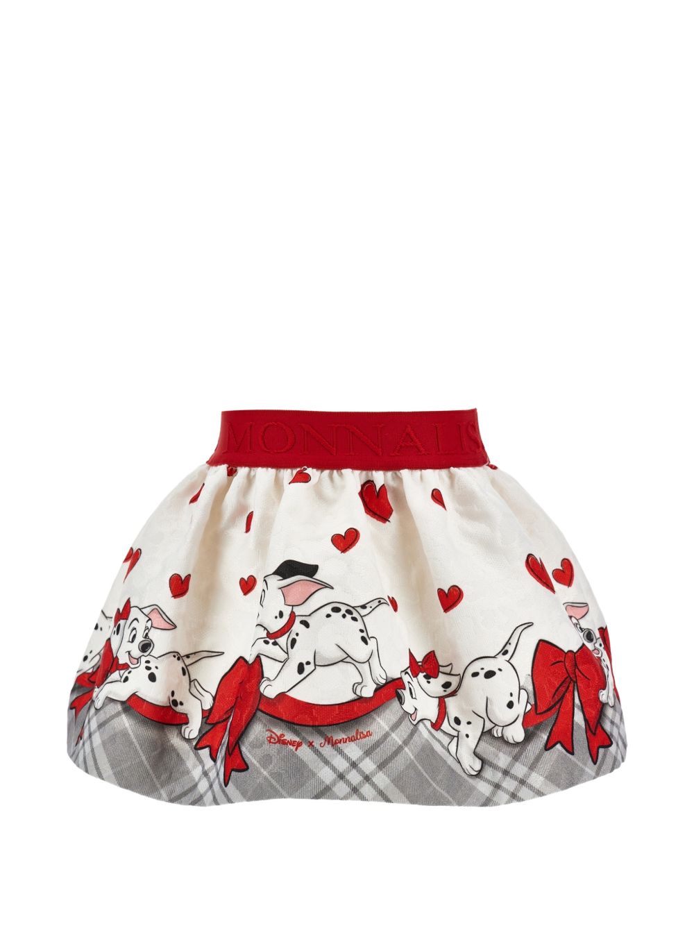 Gonna stampata matelasse Panna+Rubino 31H7038667 0143 MONNALISA KIDS 