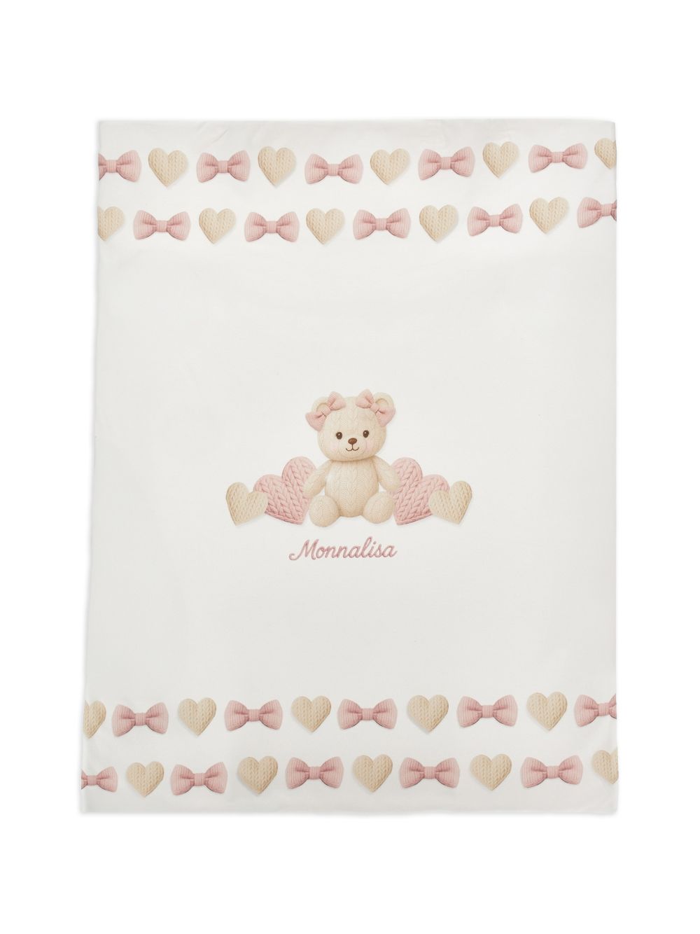 Copertina teddy interlock Panna+Rosa Antico 35H0028001 0191 MONNALISA KIDS 