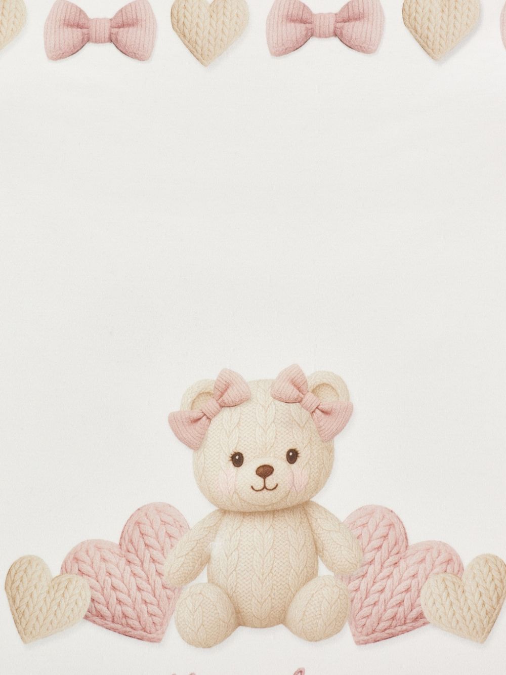 Copertina teddy interlock Panna+Rosa Antico 35H0028001 0191 MONNALISA KIDS 
