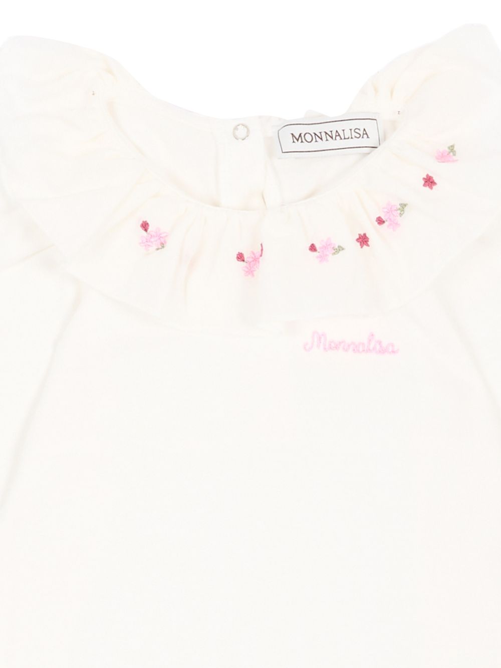 Body con collo st.fiorell Panna 35H300NP8000 0001 MONNALISA KIDS 