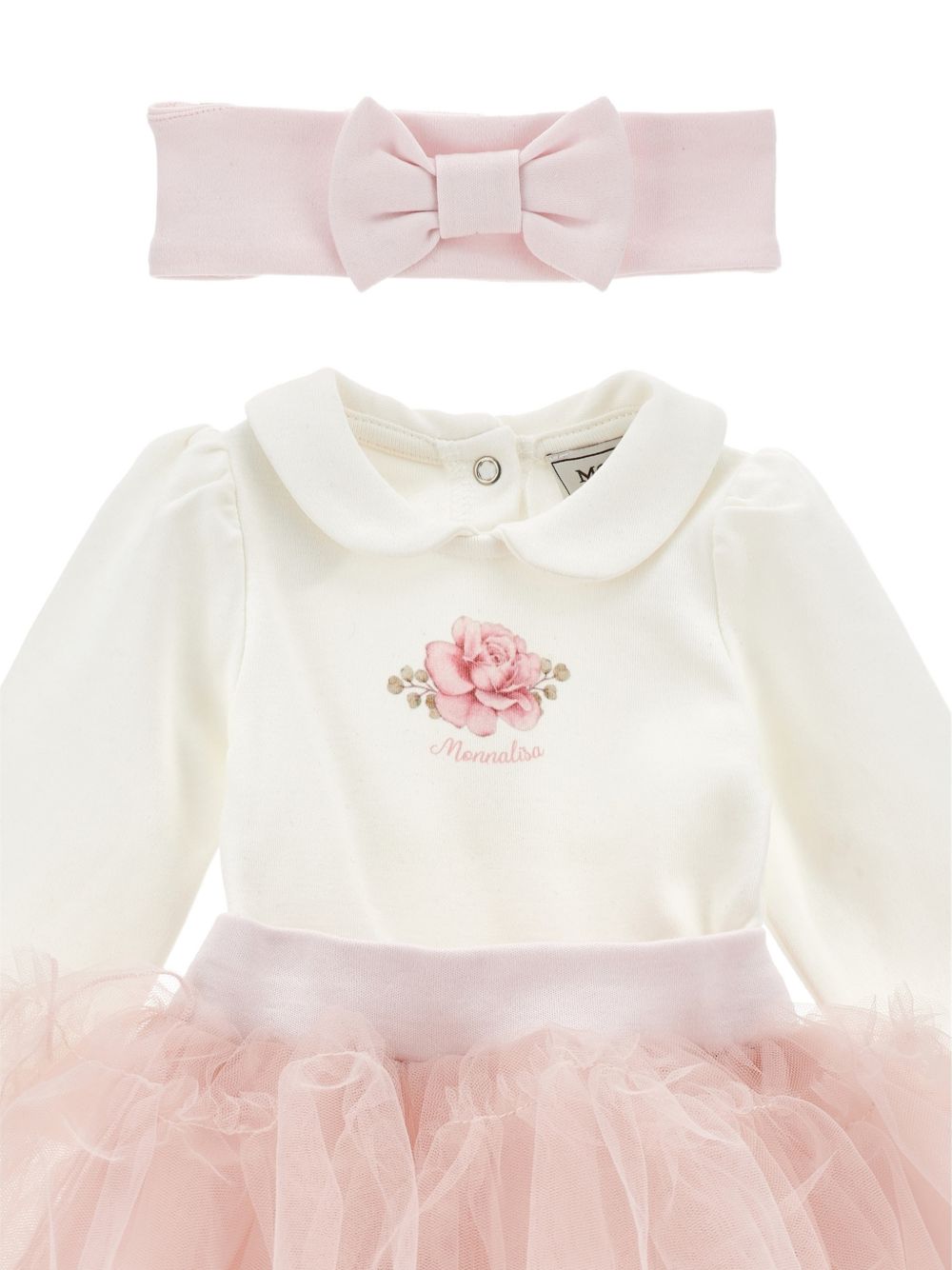 Set body gonna fascia per Panna+Rosa Antico 35H5178000 0191 MONNALISA KIDS 