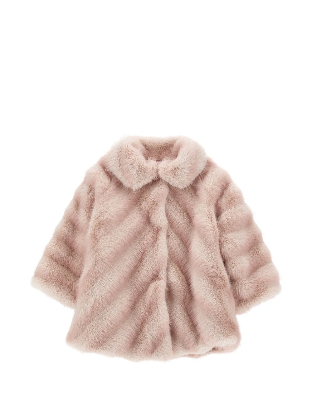 Pelliccia raglan peluche Rosa Antico 37H1008033 0091 MONNALISA KIDS 