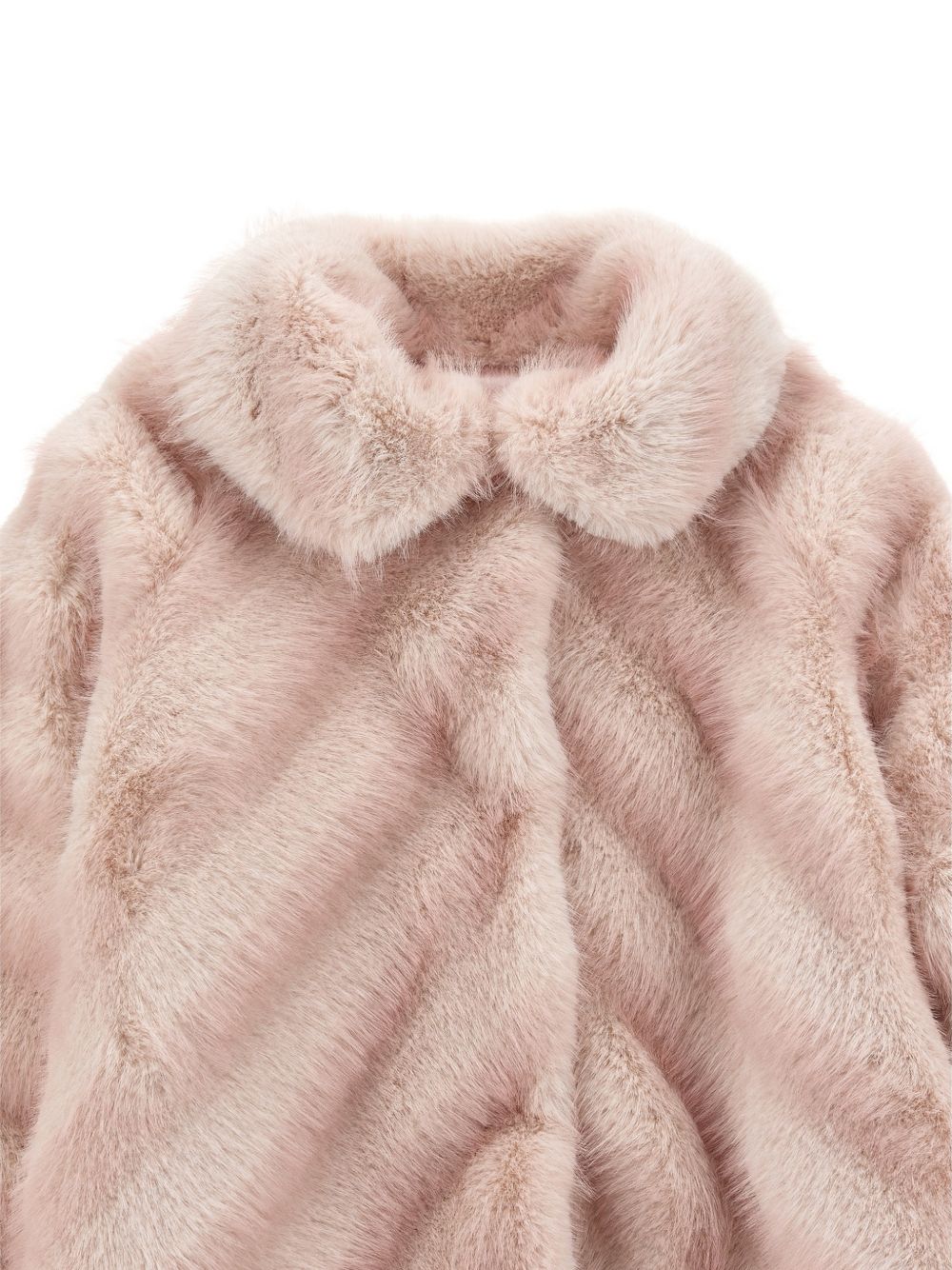 Pelliccia raglan peluche Rosa Antico 37H1008033 0091 MONNALISA KIDS 