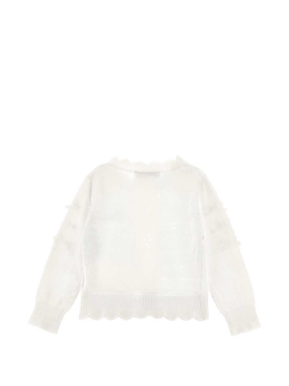 Cardigan fiocchini cotone Panna 37H8008060 0001 MONNALISA KIDS 