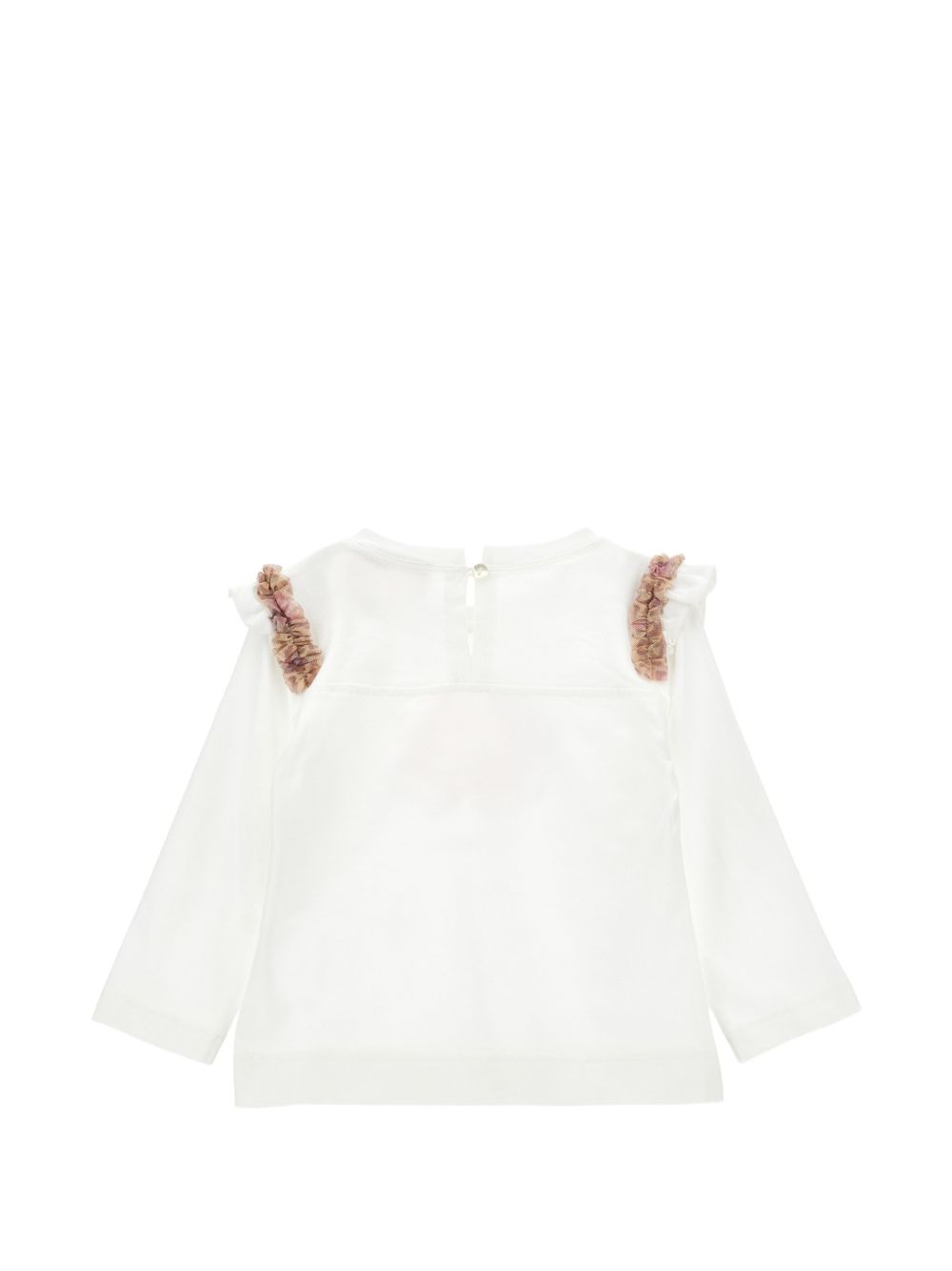 T-shirt con galette jerse Panna 39H6028002 0001 MONNALISA KIDS 