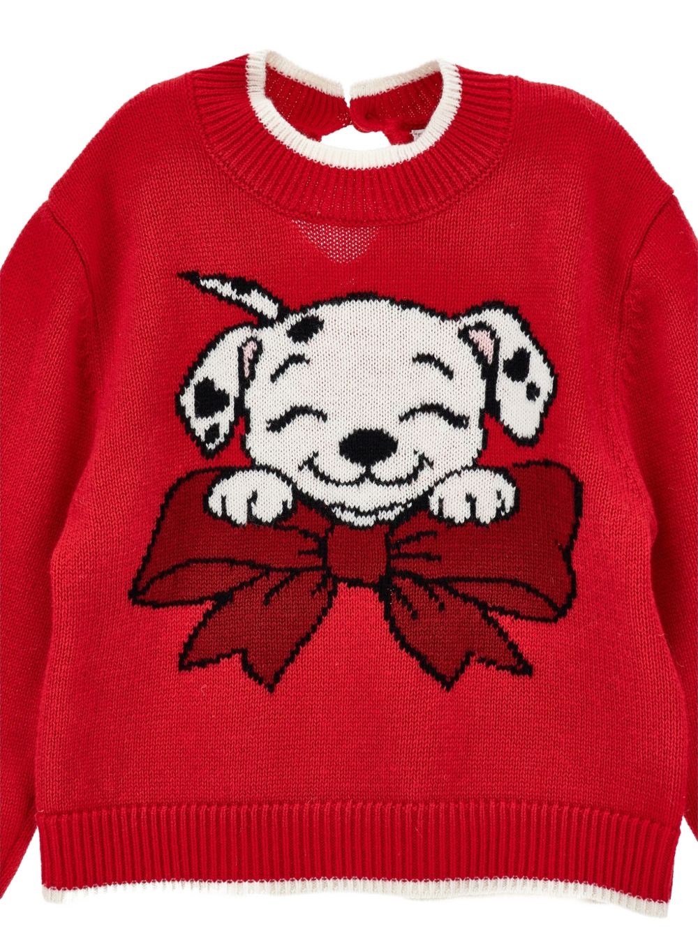 Pull intarsio dalmata woo Rubino 39H6168066 0043 MONNALISA KIDS 