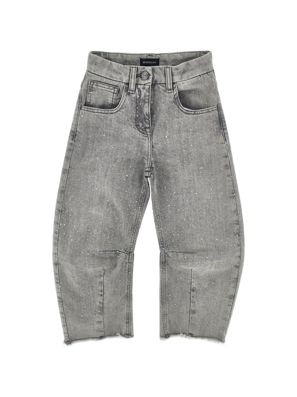 Jeans strass all over den Nero 49H4008045 0050 MONNALISA KIDS 