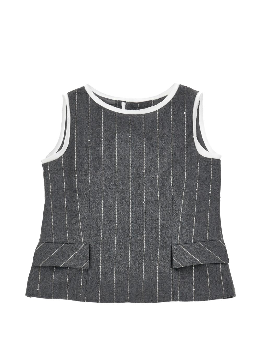 Gilet top levantina gessa Grigio Medio 71H3048330 0031 MONNALISA KIDS 