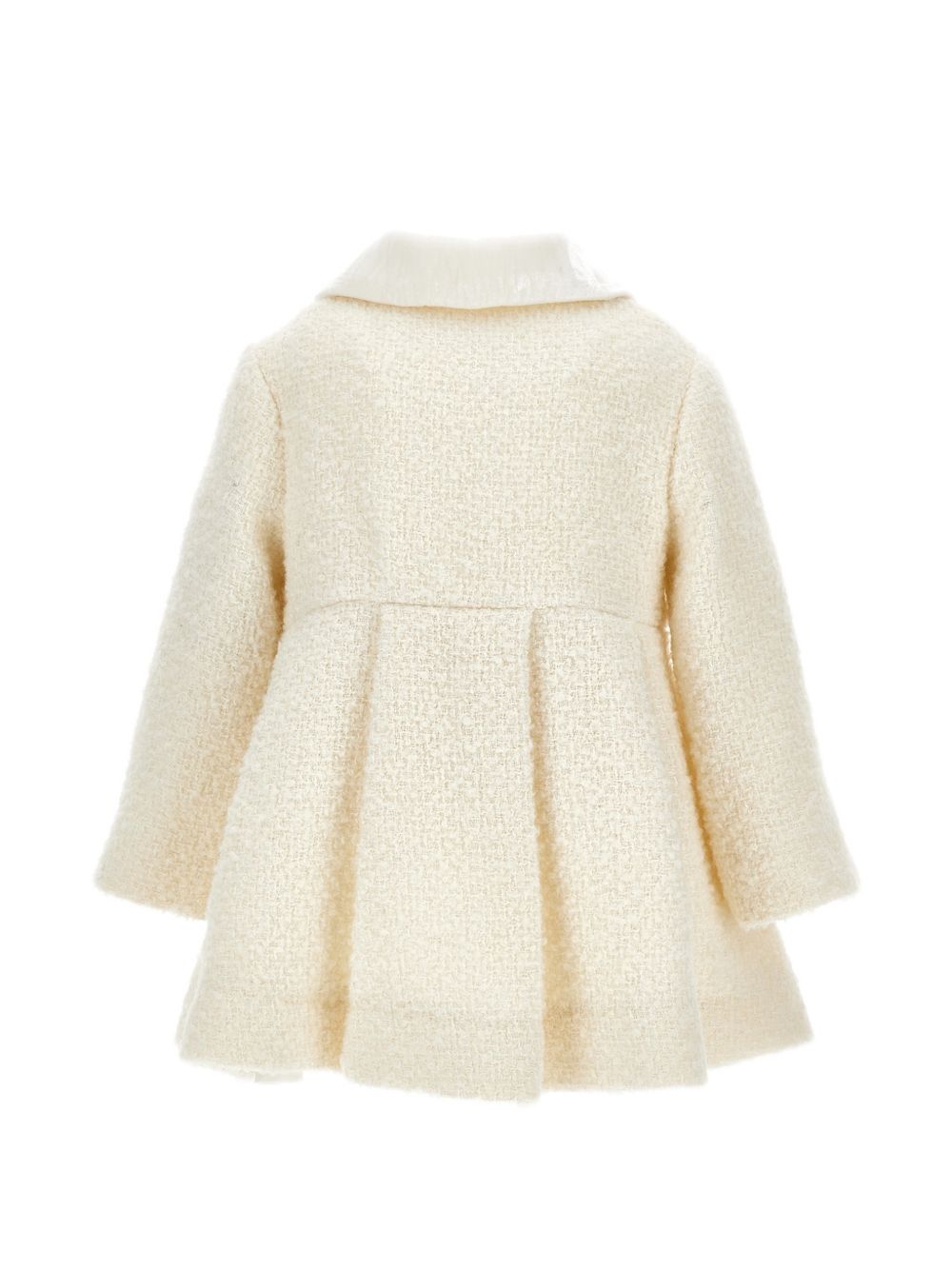 Cappotto tenerone panno t Ecru 73H1008317 0002 MONNALISA KIDS 