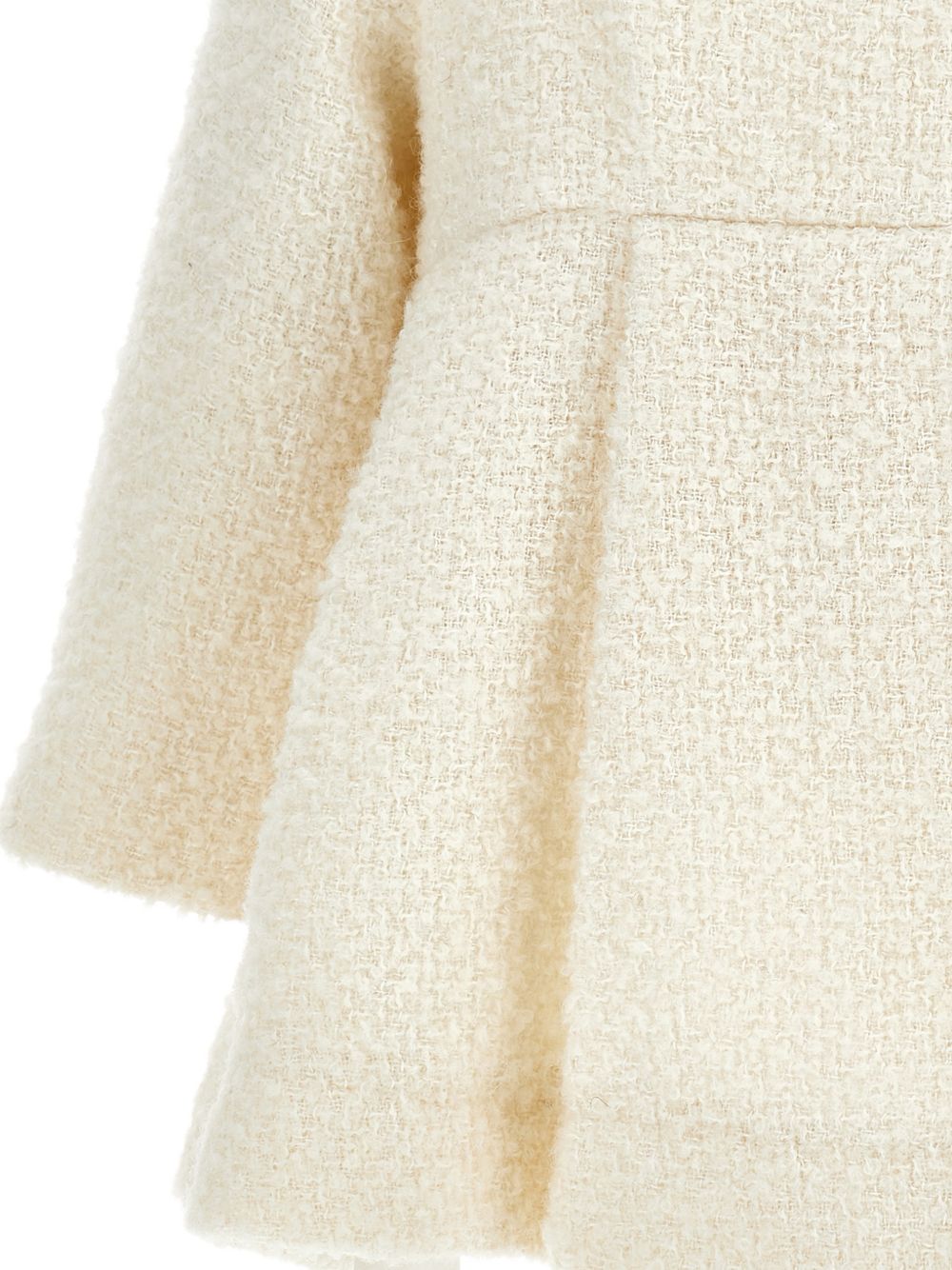 Cappotto tenerone panno t Ecru 73H1008317 0002 MONNALISA KIDS 
