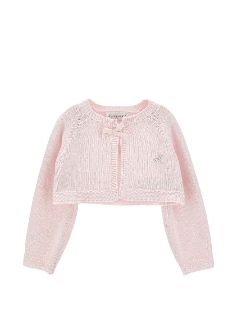 Cardigan chic cotone lana Rosa Antico 73H8018060 0091 MONNALISA KIDS 