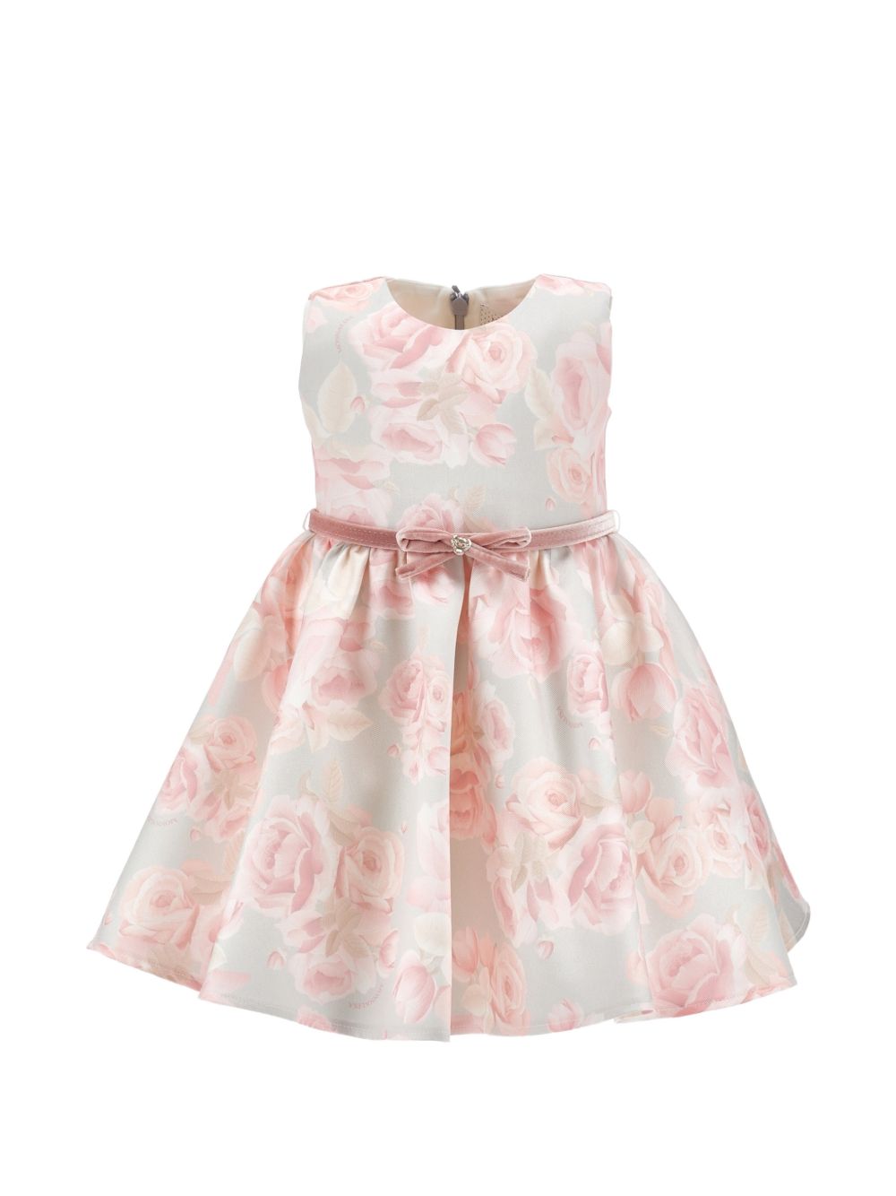 Abito romantic mikado st. GrigioPerla+Rosa 73H9028610 3391 MONNALISA KIDS 
