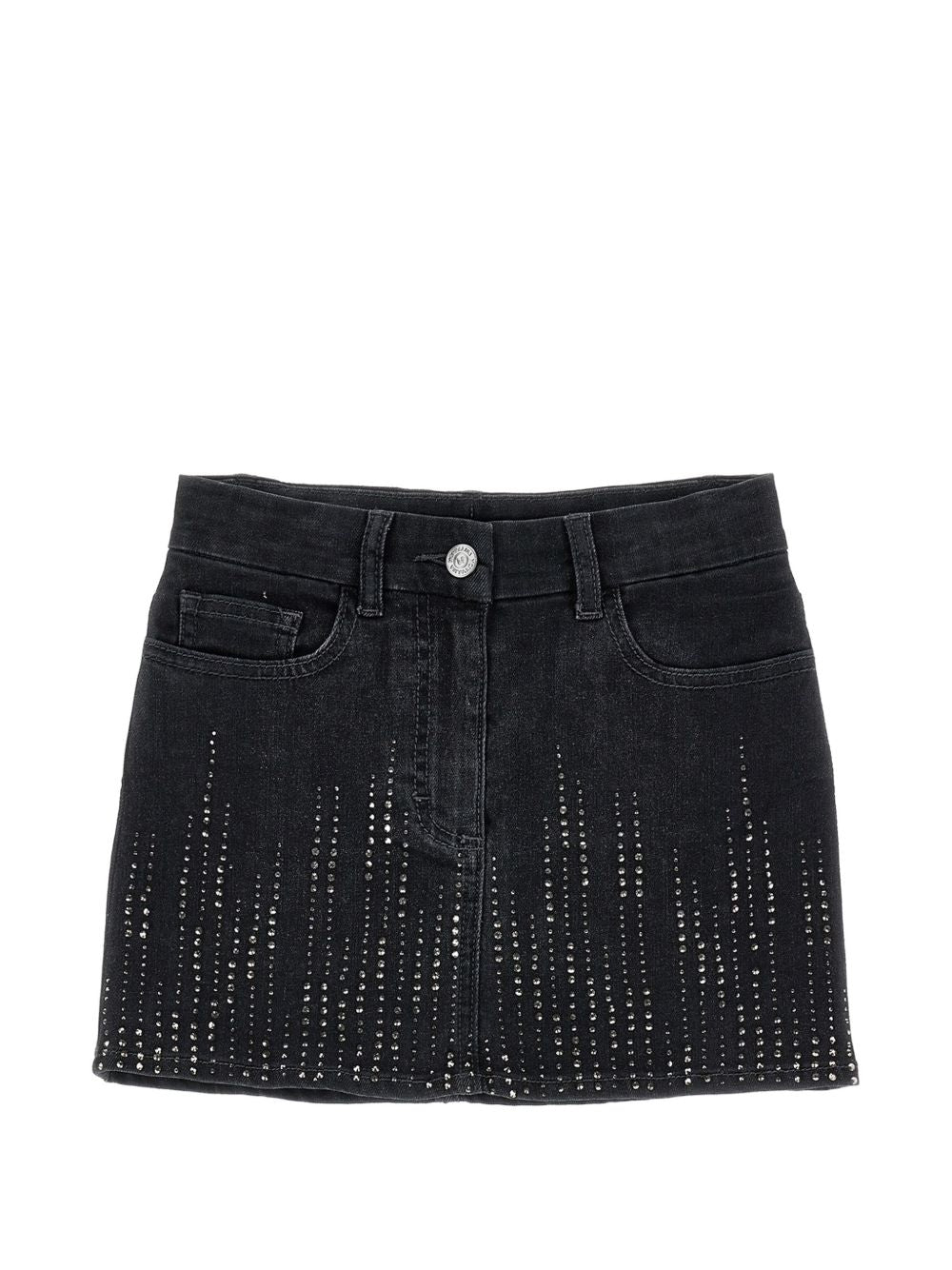 Gonna jeans denim stretch Grigio Medio 79H7018043 0031 MONNALISA KIDS 