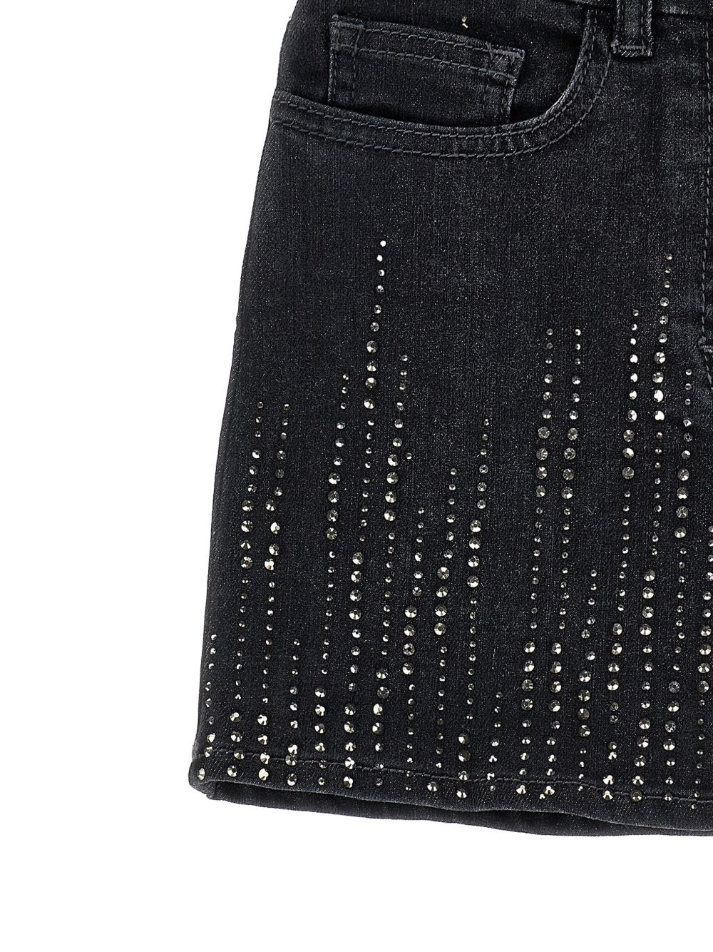 Gonna jeans denim stretch Grigio Medio 79H7018043 0031 MONNALISA KIDS 