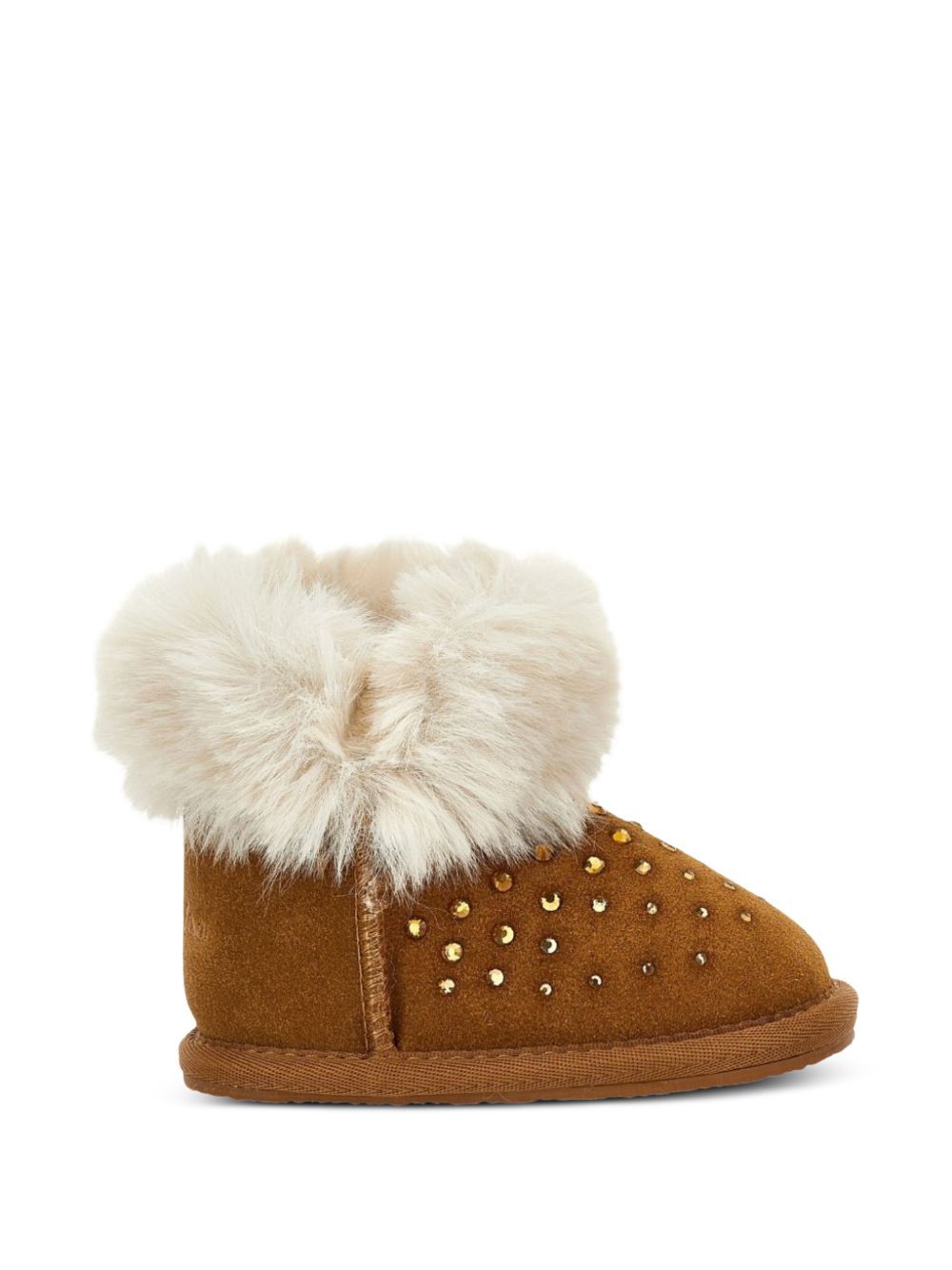Boots con strass crosta MarroneScuro 83H0038775 0006 MONNALISA KIDS 