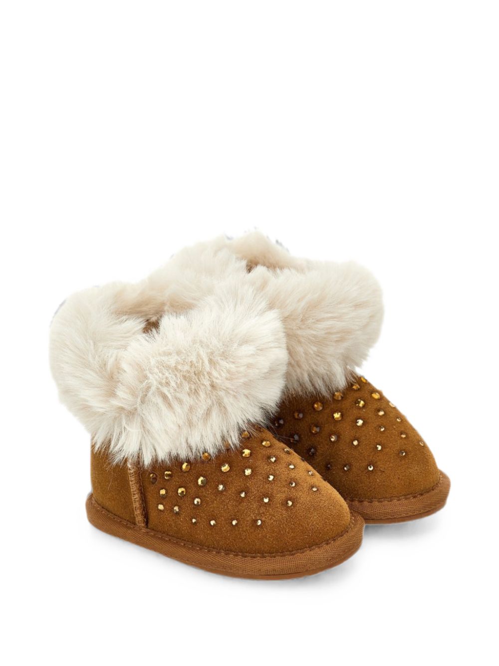 Boots con strass crosta MarroneScuro 83H0038775 0006 MONNALISA KIDS 