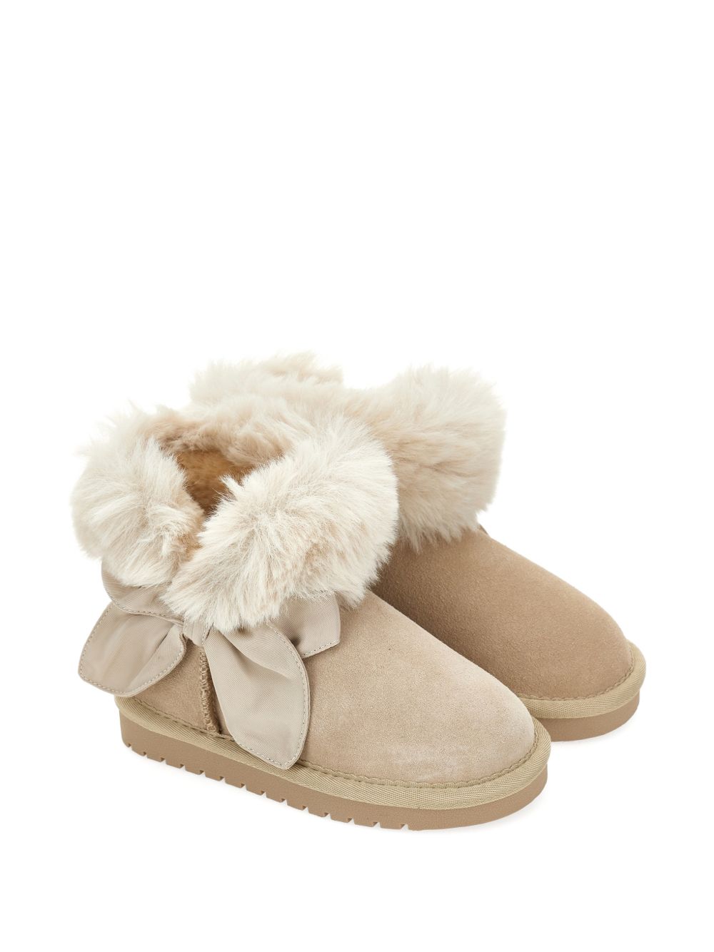 Stivaletto con fiocco e p Beige 8CH0058776 0003 MONNALISA KIDS 