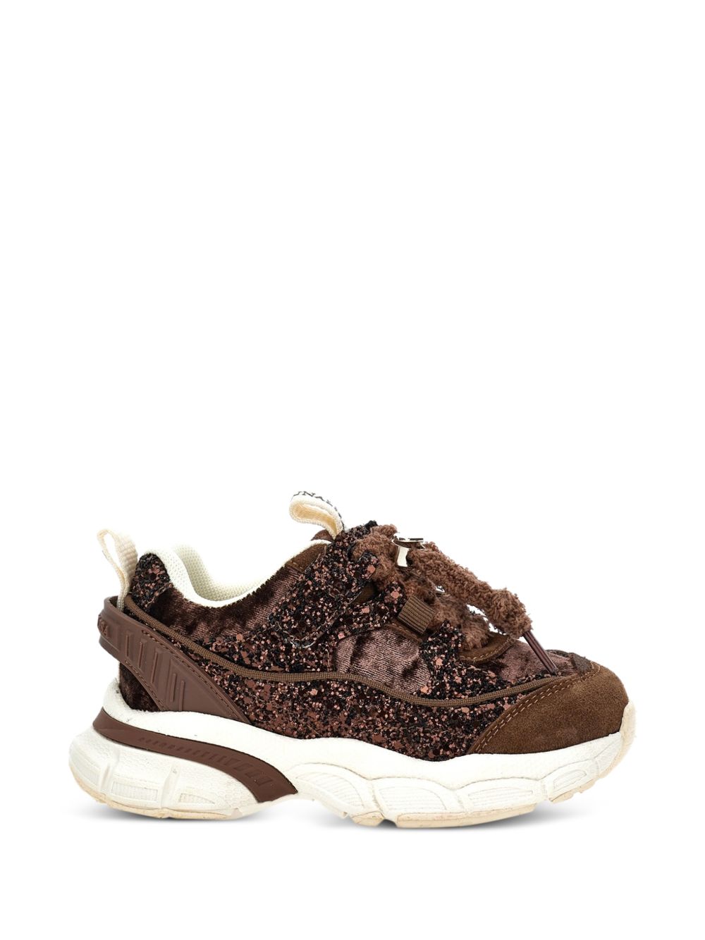 Chunky velvet and glitter MarroneScuro 8CH0068773 0006 MONNALISA KIDS 