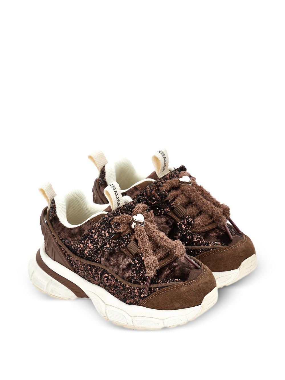 Chunky velvet and glitter MarroneScuro 8CH0068773 0006 MONNALISA KIDS 