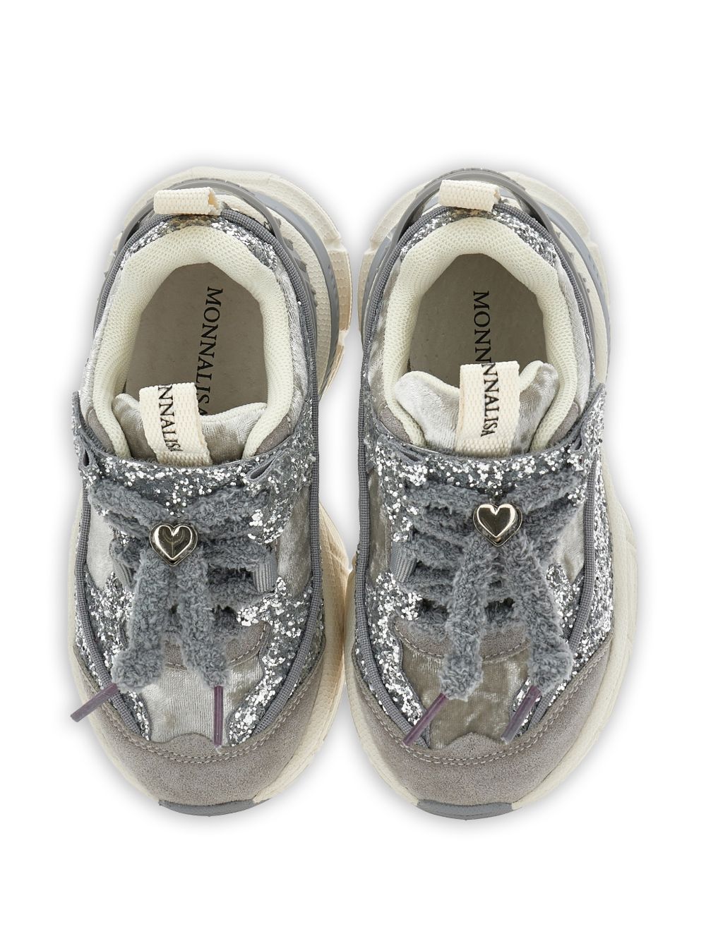Chunky velvet and glitter Grigio 8CH0068773 0032 MONNALISA KIDS 