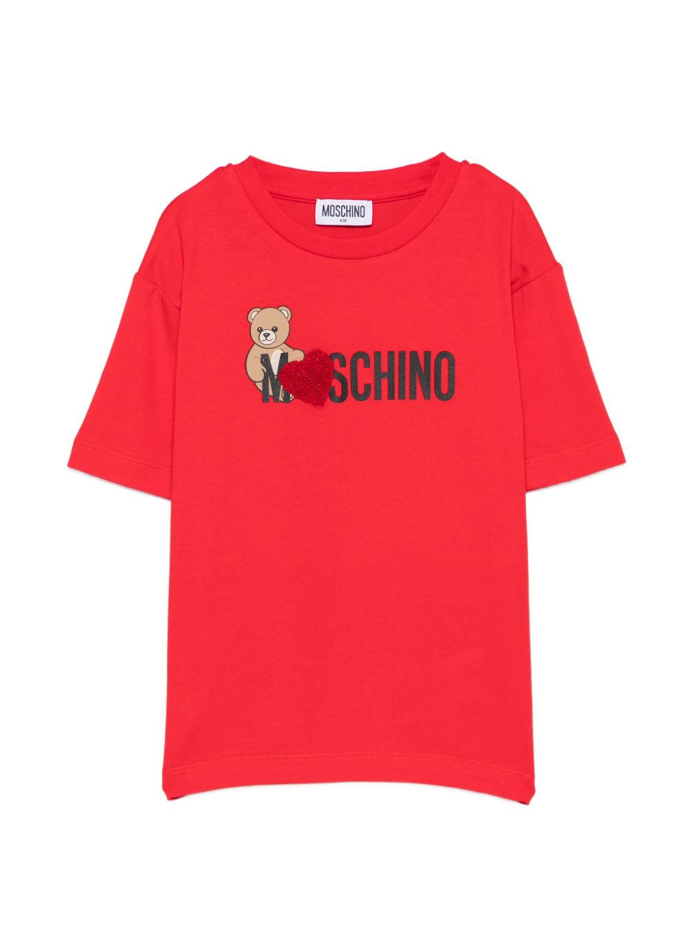 Maxi t-shirt m/c Poppy red H1M060LBA11 50109 MOSCHINO KIDS 