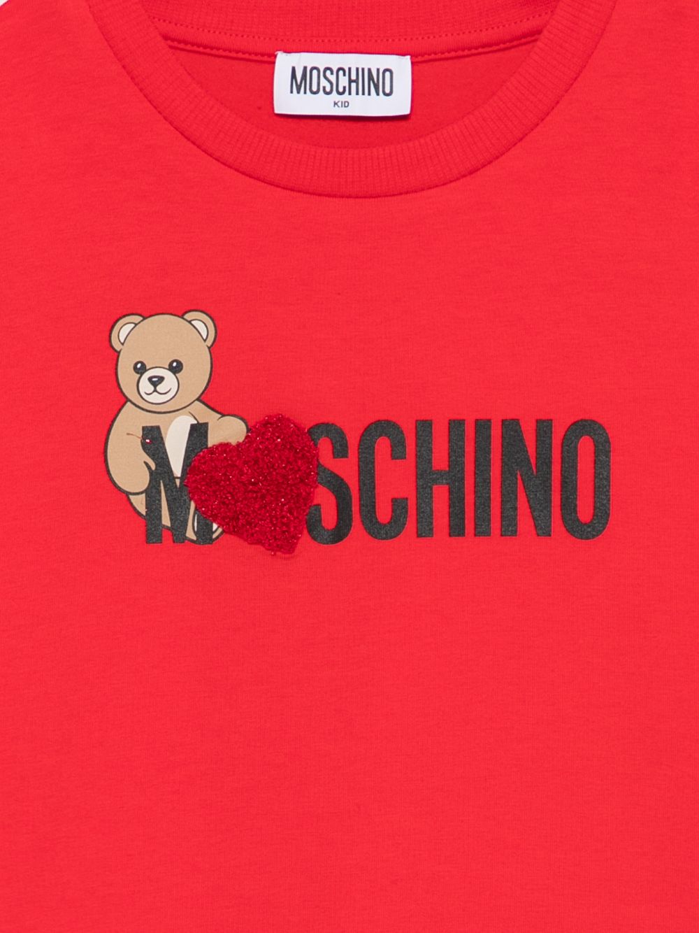 Maxi t-shirt m/c Poppy red H1M060LBA11 50109 MOSCHINO KIDS 