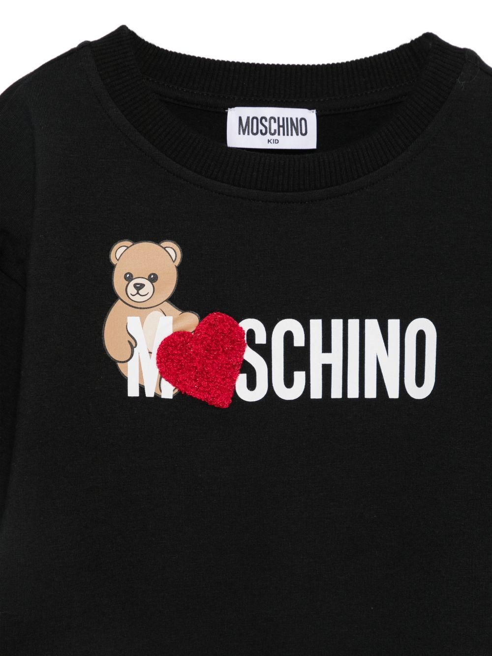 Girocollo m/l Nero/black HDF06ULDA18 60100 MOSCHINO KIDS 