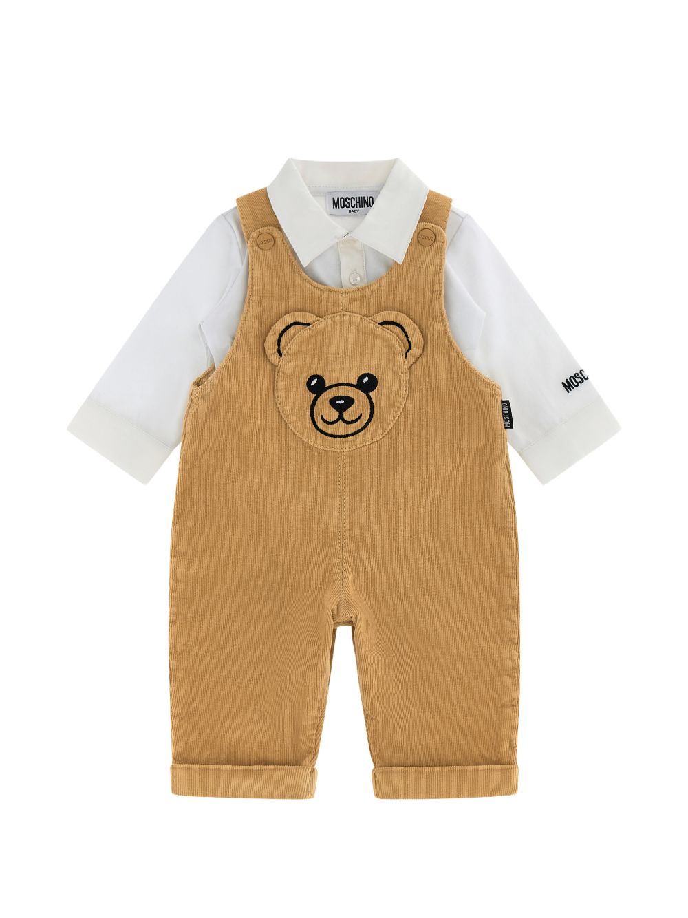Polo + salopette Bear brown MUK05QLVC02 20351 MOSCHINO KIDS 