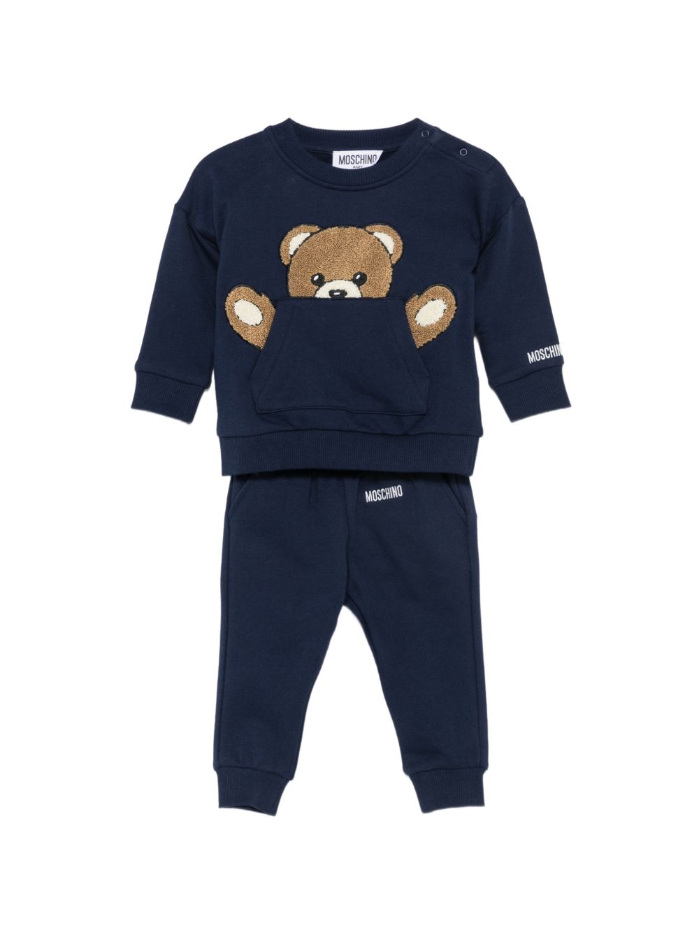 Felpa+pantalone Blu navy MUK05VLCA93 40016 MOSCHINO KIDS 