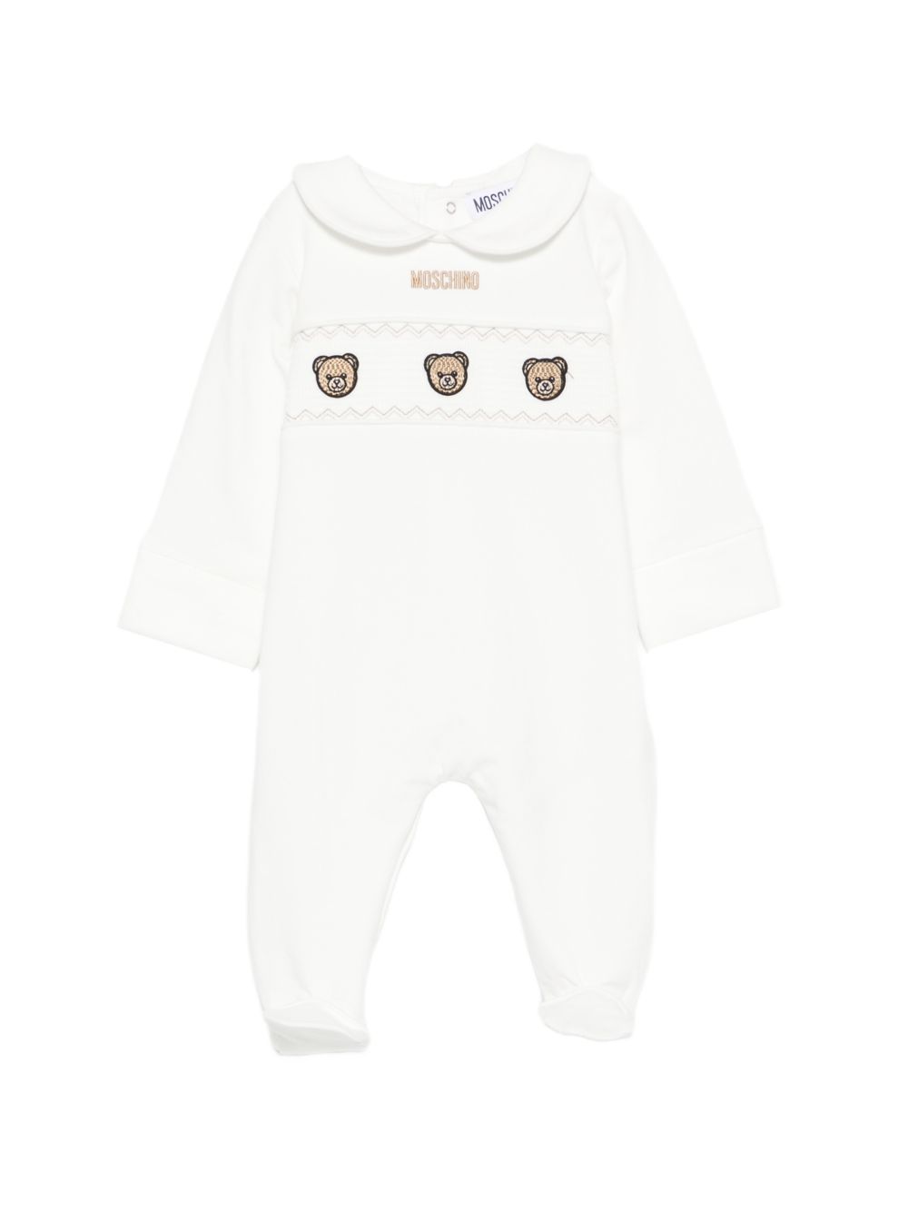 Tutina con fascia di orsetti bianca MUT050LDA66# 10063 MOSCHINO KIDS 