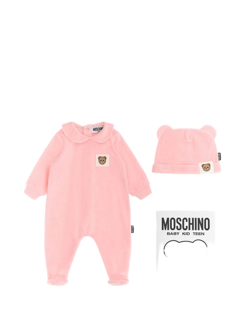 Tutina+berretto Sugar rose MUY09ELGB12 50209 MOSCHINO KIDS 