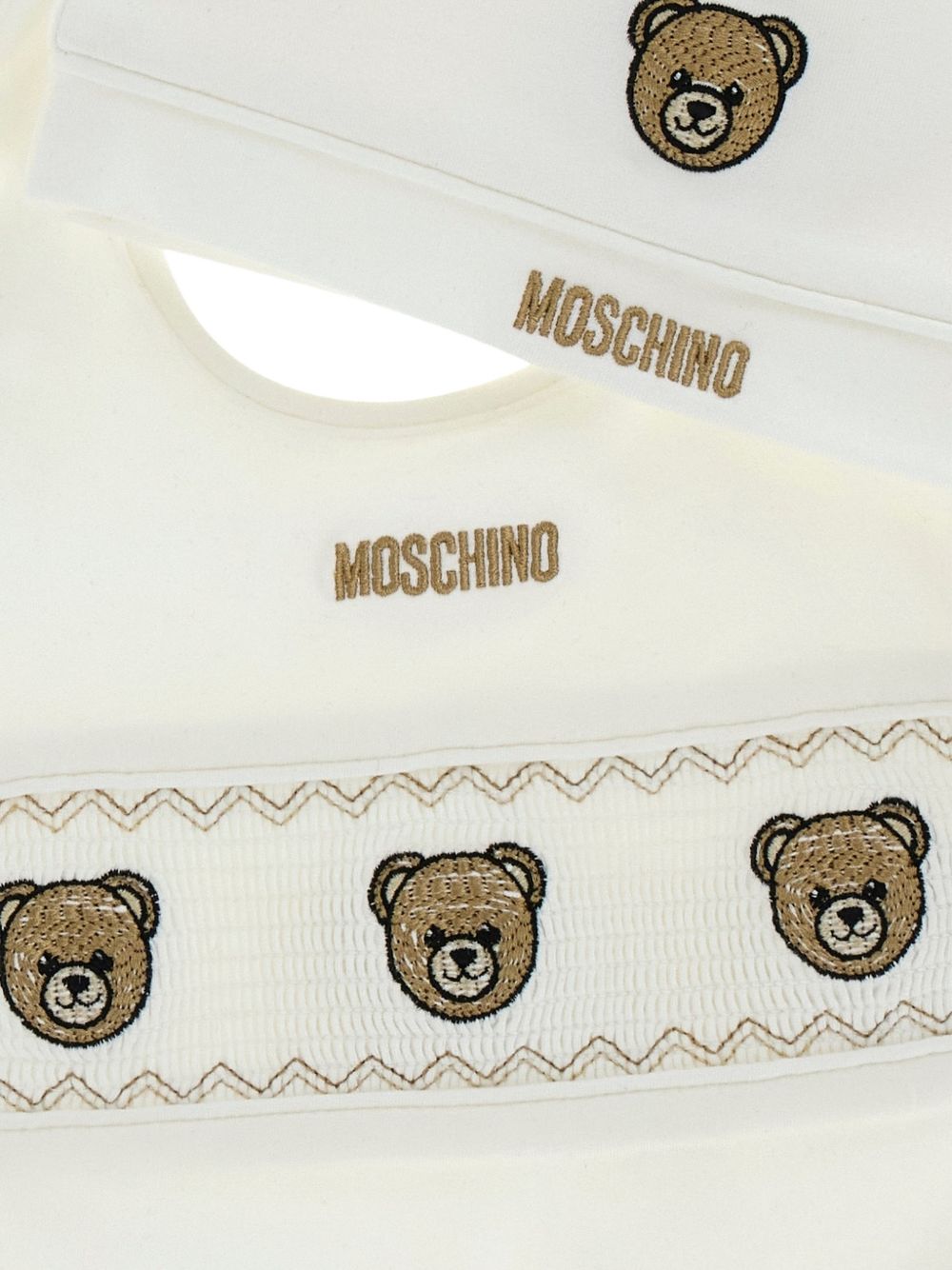 Set con orsetti bianco MUY09MLDA66# 10063 MOSCHINO KIDS 
