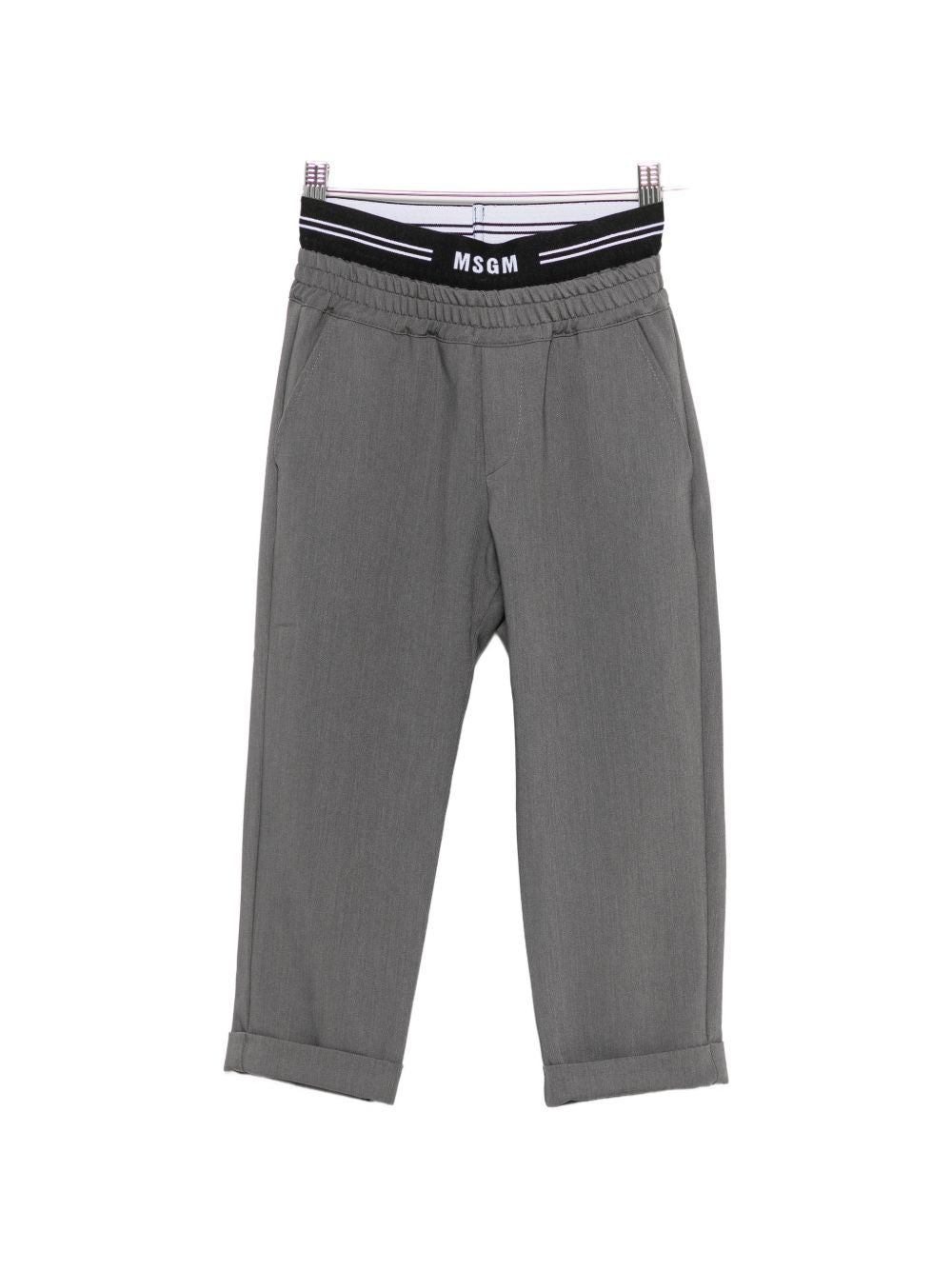 Cool Wool Pants Boy Grigio mel. scuro F6MSJBPA237 104 MSGM KIDS 