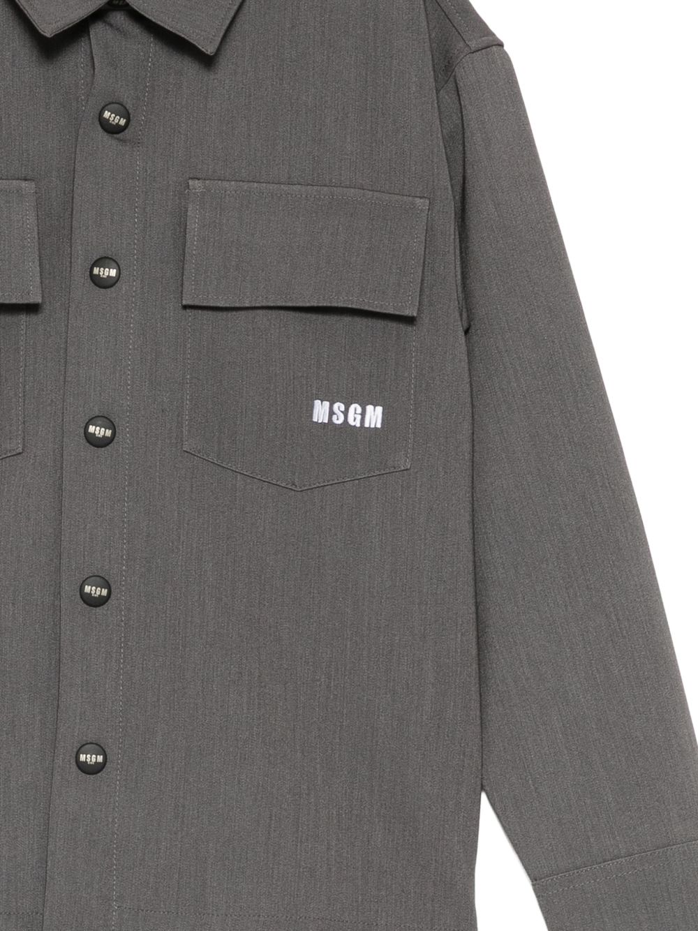Cool Wool Over Shirt Boy Grigio mel. scuro F6MSJBSI299 104 MSGM KIDS 