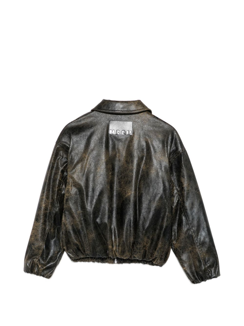 Eco Leather Bomber Girl Nero F6MSJGBO115 110 MSGM KIDS 