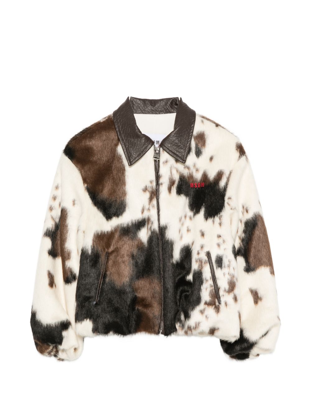 Eco Fur Jacket Girl Cow F6MSJGJK078 MS098 MSGM KIDS 