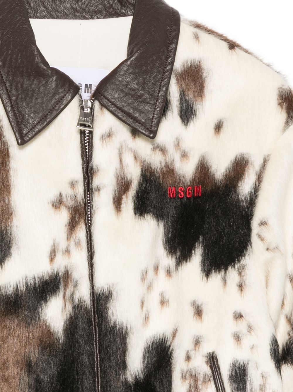 Eco Fur Jacket Girl Cow F6MSJGJK078 MS098 MSGM KIDS 