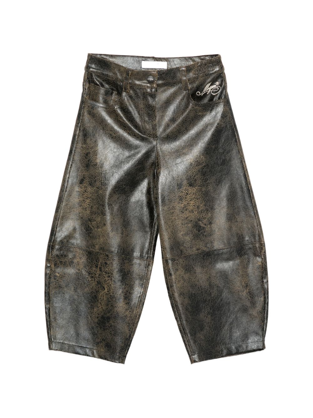 Eco Leather Pants Girl Nero F6MSJGPA111 110 MSGM KIDS 