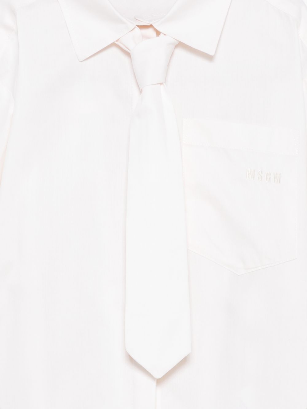 Poplin Shirt Girl Crema F6MSJGSI114 013 MSGM KIDS 